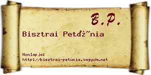 Bisztrai Petúnia névjegykártya